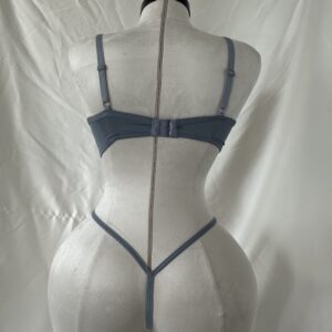 Pastel Mavi Dantelli Bralet Set - Görsel 2